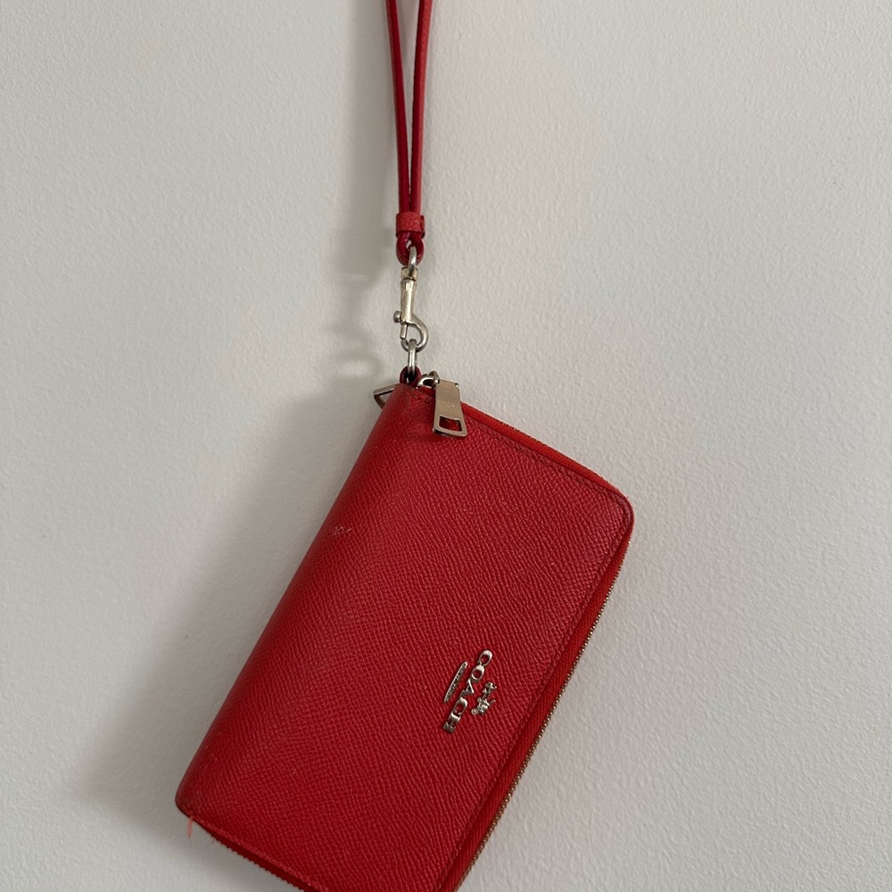 Coach Red Wristlet Wallet